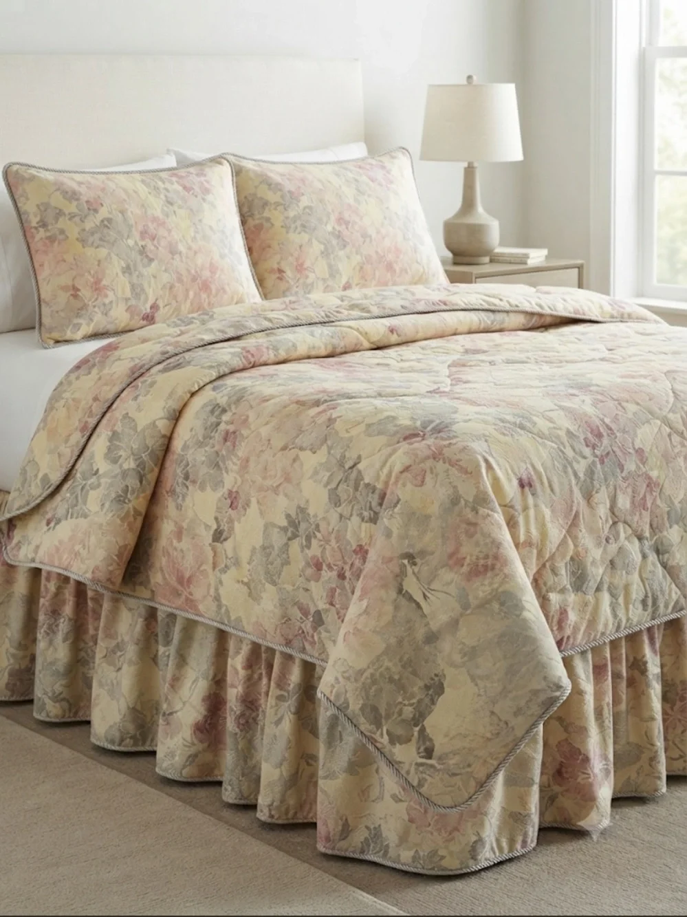 Quilted Jacquard Bedspread Set — 4 Pieces